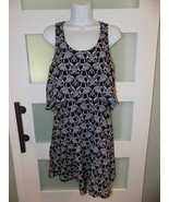 Crown &amp; Ivy Elephant Print Dress Sleeveless Blue/White Size 4 Women&#39;s NWOT - $37.44 CAD