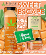 Hempz Sweet Escape Pineapple &amp; Sweet Honey Melon Kit Body Wash, Lotion, ... - $35.64
