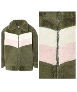 Wonder Nation Girls Plush Pink Green Soft Warm Winter Bomber Jacket SZ M... - £12.18 GBP