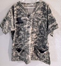 NurseJoe Unisex ACU Digital Camouflage Medical Scrub Top Uniform  - £23.54 GBP