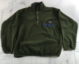 Vintage Patagonia T Snap Fleece Pullover Mens Large Dark Green Synchilla... - $65.20