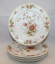 Noritake Versatone Hofgarten 4 Salad Plates Set Japan Pink Flowers Disco... - £45.52 GBP