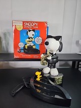 Vintage Snoopy Animated Telephone W/ Woodstock &amp; Saxophone By TeleMania (READ) - $39.99