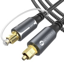 Optical Audio Cable, 10Ft Fiber Optic Cable [Metal Case, Nylon Braided, Gold Pla - £18.75 GBP