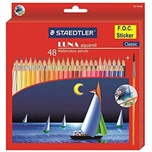 Lot of 48 Staedtler Luna Water Color Pencil (Colorful) Artist Craft Work... - £49.81 GBP