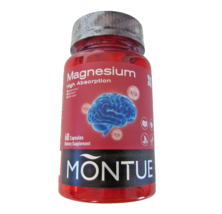 Montue Magnesium High Absorption 60 ct Muscles Bone Nerves - Exp 10/26 - $16.85