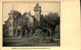 RPPC UDB  Postcard  Residence Of John Lewis Child Floral Park New York City BK51 - £5.53 GBP