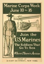 Marine Corps Week, June 10 to 16 - Join the U.S. Marines - Art Print - £17.42 GBP+