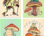 Funny Frog Posters Retro Cute Frog Mushroom Creation Nature, (8&quot;X10&quot;, Un... - $41.99