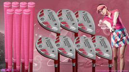 Women&#39;s iDrive Golf Clubs All Ladies Pink Hybrid (5-SW) Set Lady L Flex clubs - £364.19 GBP