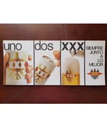 Vtg  Mexican Tres Equis beer can Advertising Cardboard Sign promo bar fr... - €56,83 EUR