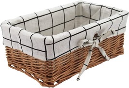 Wicker Storage Basket, Rectangular Storage Basket，Natural And, Natural - £28.73 GBP