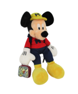 Mickey Mouse Plush Back to School Disney Store 18&quot; Lunch Box Back Pack S... - £10.10 GBP