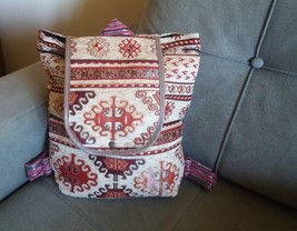 Handmade Armenian Backpack Bag, Ethnic Backpack Bag, Carpet Backpack - £35.28 GBP