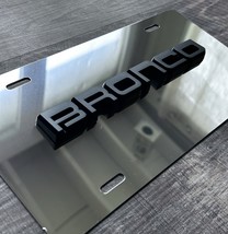 3D Bronco Matte Black On Chrome License Plate New Aluminum Universal All... - $1,500.24 MXN