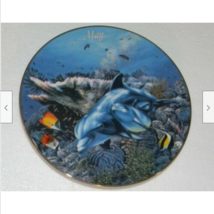 A Year in Paradise May Calendar Plate with Dolphins - £23.95 GBP