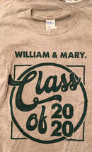 College of William &amp; Mary Graduation Class of 2020  Gray Green T Shirt S... - $16.00