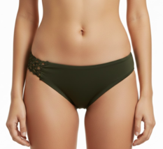 Becca Dark Green Bayleaf Siren Eyelet Hipster Women Bikini Swim Bottom (... - $12.86