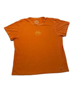 Life is Good Biker Chick Womens Shirt Top XXL Orange Bicycle Graphic 2xl - £6.90 GBP