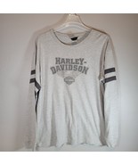 Harley Davidson Mens Shirt XL Al Muth Wisconsin Double Sided Gray Long S... - $16.99