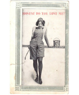 Post Card Real Photo HONEST DO YOU LOVE ME ? Circa 1914 Unposted Photo O... - £23.38 GBP