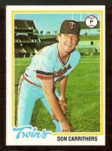 Minnesota Twins Don Carrithers 1978 Topps # 113 EX/EM - £0.39 GBP