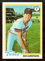 Minnesota Twins Don Carrithers 1978 Topps # 113 EX/EM - £0.38 GBP