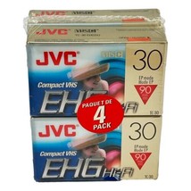 JVC Compact VHSC EHG HiFi 30 VHSC EP90 Minute Pak of 4 New Sealed - £22.69 GBP