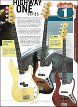 Fender Highway One 1 Series Precision &amp; Jazz Bass guitar advertisement ad print - £3.38 GBP