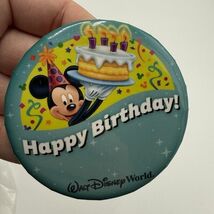 Walt Disney World Happy Birthday Button Pin Large 3” Mickey - $12.00