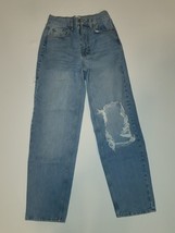 BDG Urban Outfitters Light Wash High Rise Baggy Distressed Denim Jeans S... - £18.87 GBP