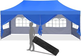Diophros Outdoor Popup Canopy Tent, Portable Gazebo Pavilion With 6 Detachable - £289.44 GBP