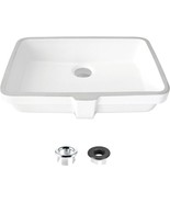 20 inch Porcelain Rectangular Undermount Bathroom Sink with Overflow, P-... - £53.03 GBP
