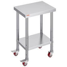VEVOR Stainless Steel Work Table 24x18x34 in, 700 lbs Load Capacity, Adj... - $1,299.12 MXN