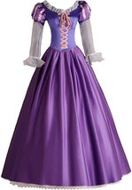 ZYHCOS Cosplay Women&#39;s Princess Halloween Party Long Costume Purple Wedding Dres - £62.47 GBP