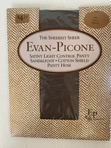 Evan Picone Sheerest Sheer Control Top Pantyhose M Sandalfoot 151 Off Bl... - $4.95
