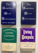 Lot 4 vintage books Amplified Old / New Testament, Paraphrased Gospels /Epistles - £14.51 GBP