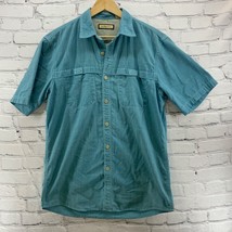 G H Bass &amp; Co Shirt Mens Sz M Medium Blue Button Up Short Sleeve - £12.55 GBP