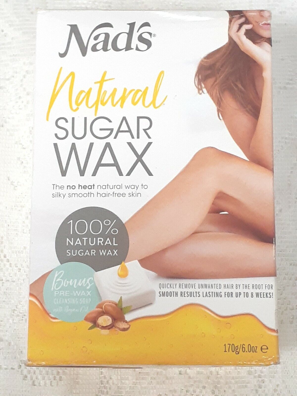 (1) Nad&#39;s Natural Sugar Wax with Bonus Pre-Wax Cleansing Soap with Argan... - $9.85