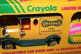 Crayola Ltd Edition 1903 Collectible Car Bank And Fluorescent Crayons 1993 Toy - £27.68 GBP