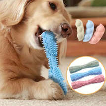 Dog Puppy Silicone Treat Dispensing Chew Teeth Cleaning Stick Bone Toy - $7.00