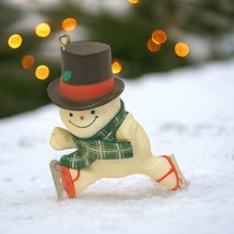 Vintage Hallmark Tree Trimmer Skating Snowman Christmas Ornament  - £5.33 GBP