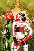 Chad Hardin SIGNED DC Comic Batman Art Print ~ Harley Quinn &amp; Poison Ivy - $39.59