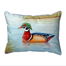 Betsy Drake Male Wood Duck II Extra Large Pillow 20 X 24 - £54.17 GBP