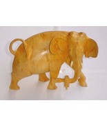 Wooden African Elephant Statue Hand Carving work Artistic Decorative Showpiece - $145.85