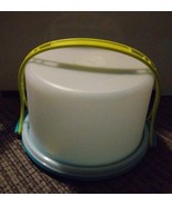 EUC 4pc Tupperware Toys Teal Cake Container. Plate,Dome, Handle &amp; Spatula  - $19.78