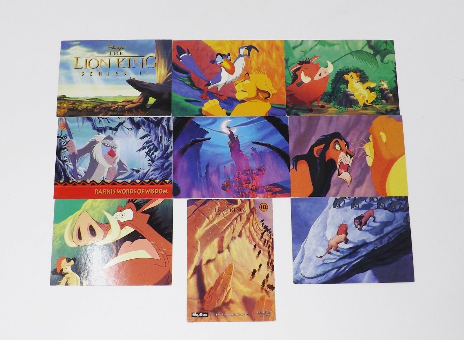 Primary image for Skybox Lion King Series II Walt Disney Trading Cards - 9 Card Lot