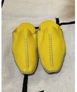 Yellow slippers, Traditional babouche yellow, Moroccan yellow leather sl... - $1,026.79 MXN
