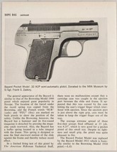 1972 Magazine Photo Bayard Model .32 ACP Semi-Automatic Pistols Hammer Fired - £9.40 GBP