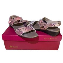 Munro American Women 9M Sandals Brenna Multi Diamond Snake Print Walking Comfort - £17.17 GBP